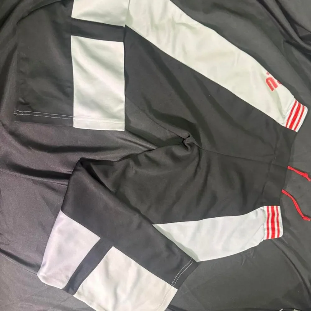 Fubu Men's Black and Grey Joggers-tracksuits